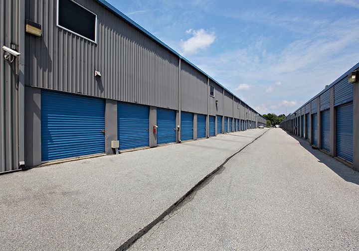 Drive-up units at Self Storage Plus in Baltimore