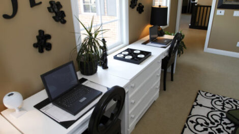 An organized home office