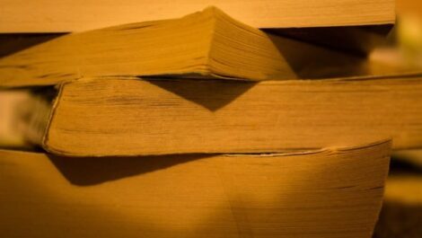 Books stacked on top of each other