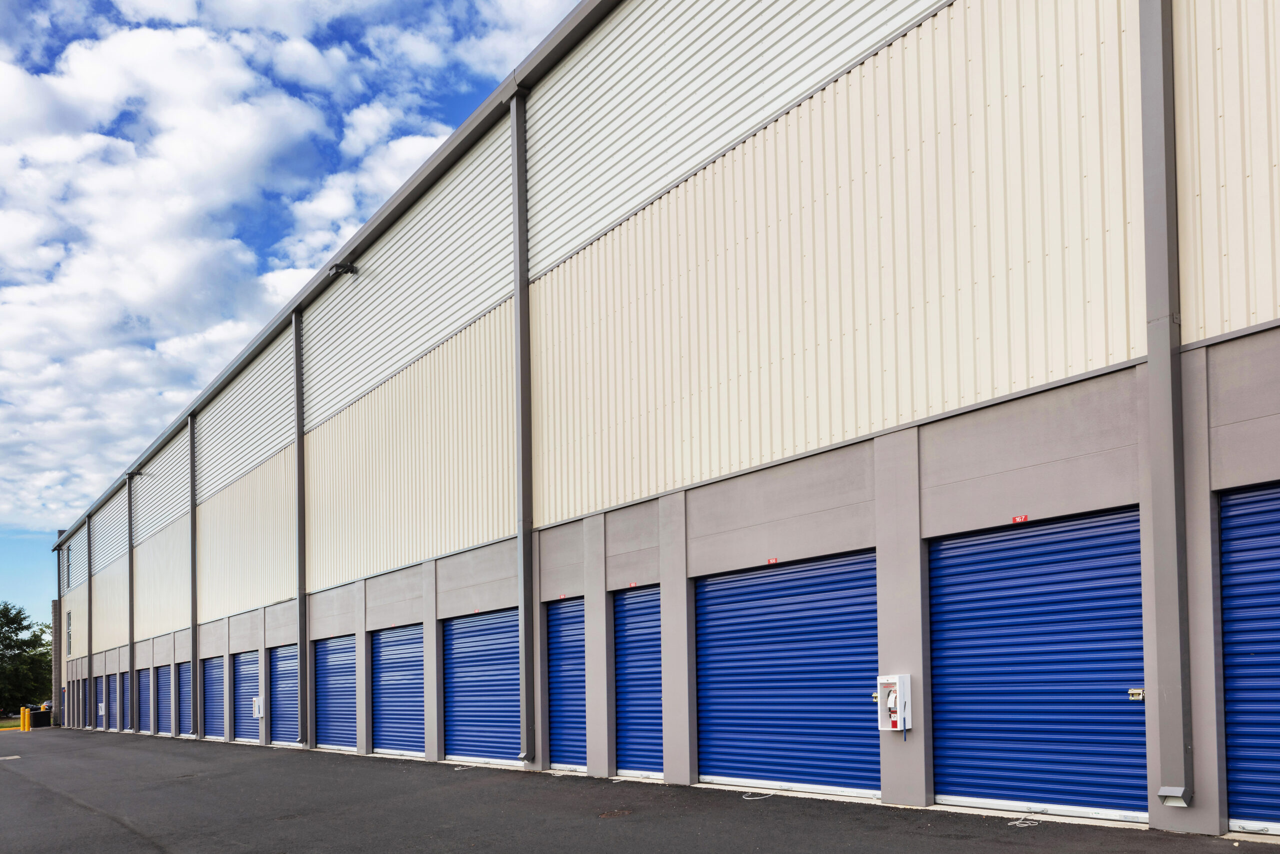 Drive-up units at Self Storage Plus in Cosner.