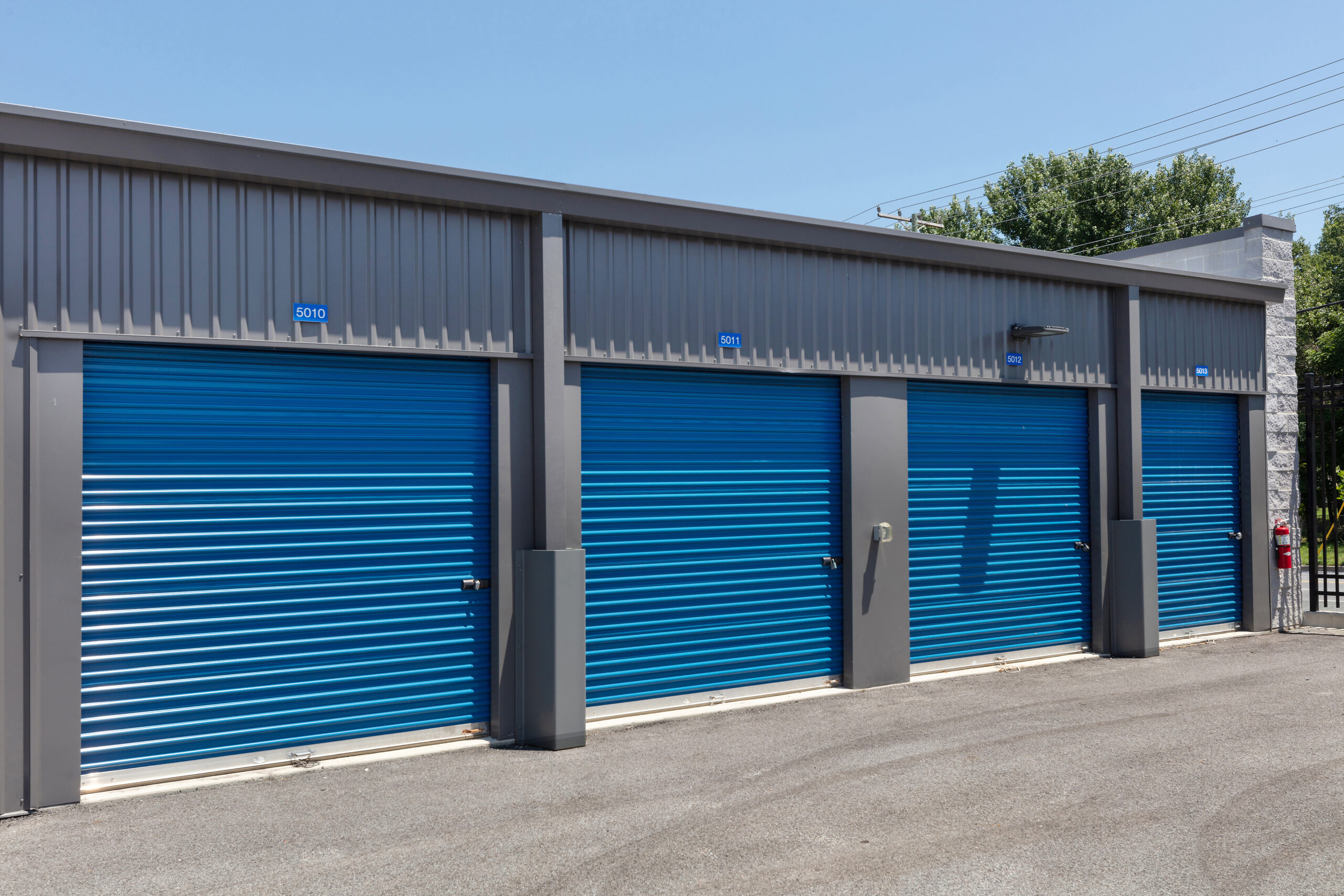 Drive-up units at Self Storage Plus in Middle River.