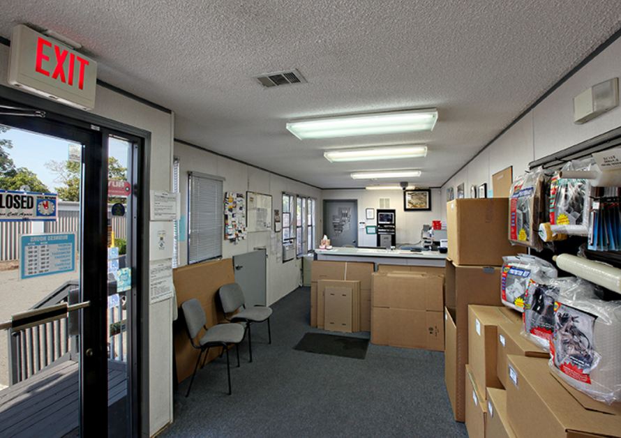 Office interior at Self Storage Plus in Gude.