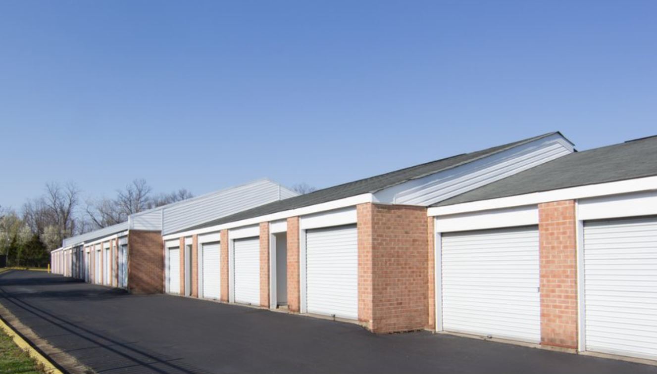 Drive-up units at Self Storage Plus in Alexandria.