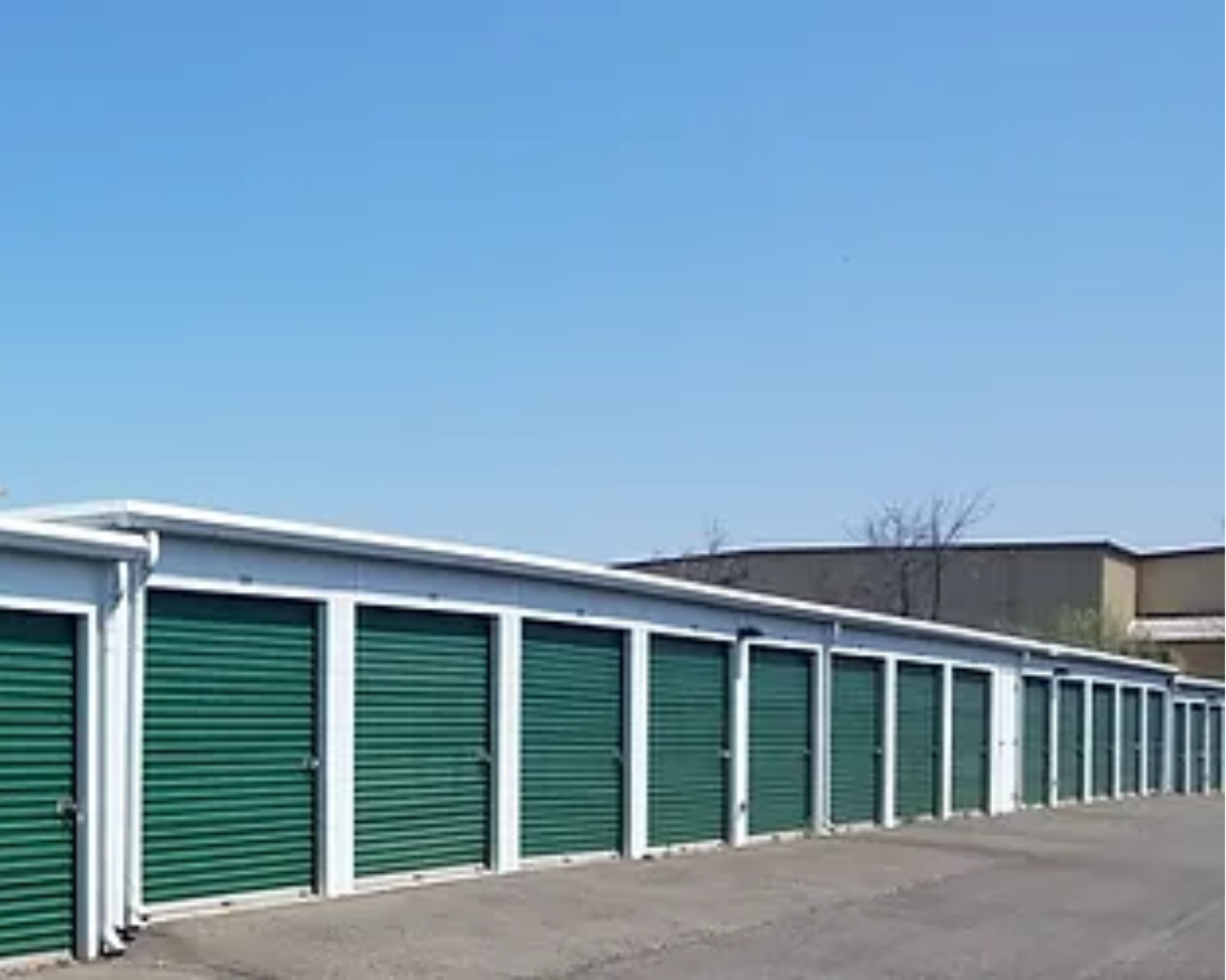 Drive-up units at Self Storage Plus in Haymarket.
